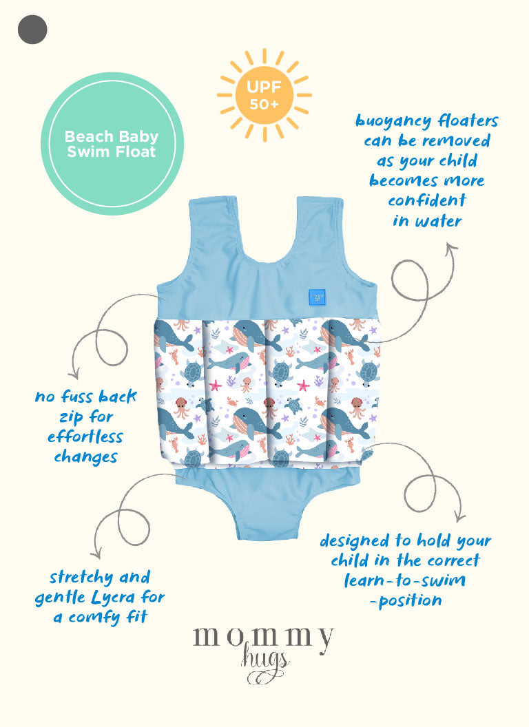 Beach Baby Swim Float in Blue Giant