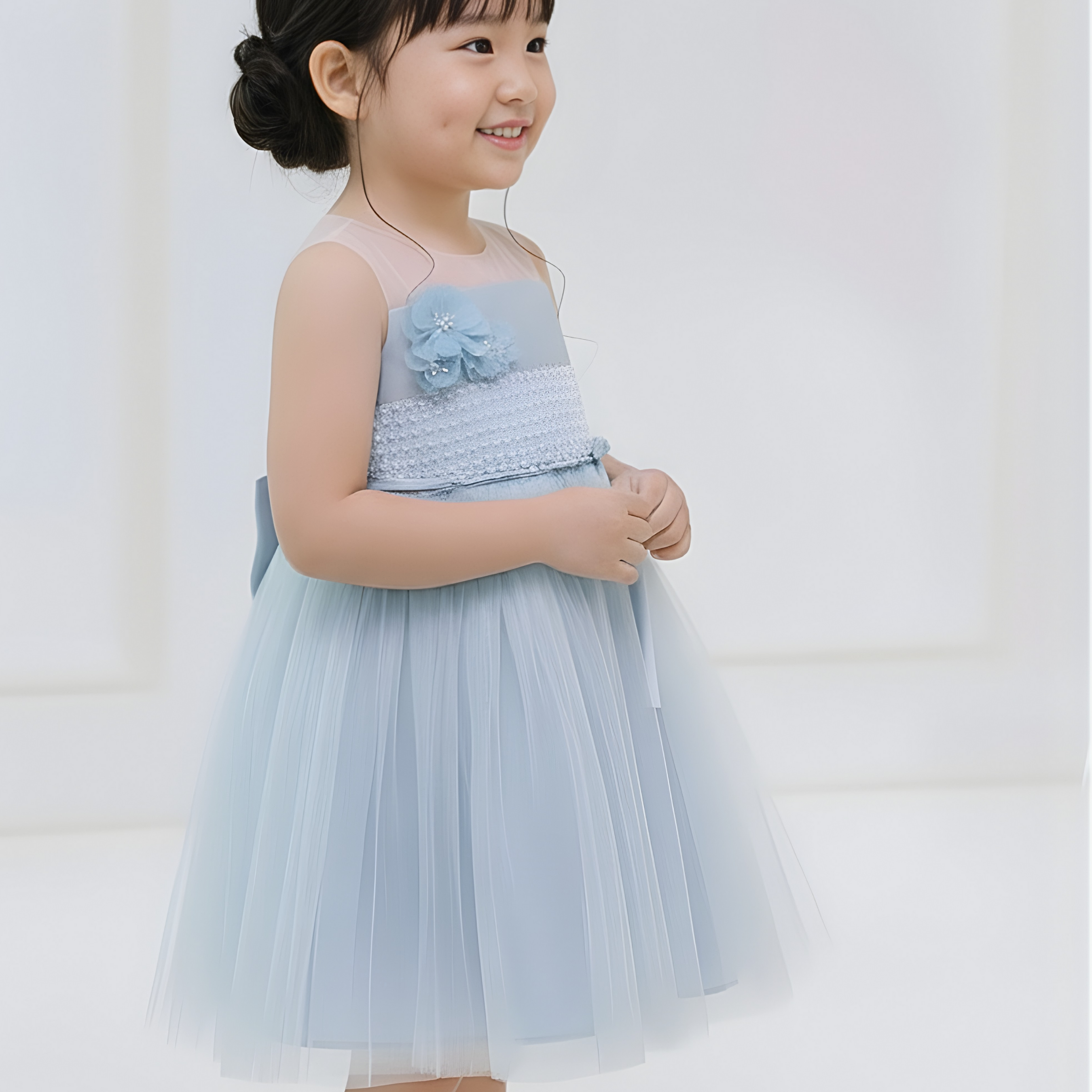 Blue Frosted Petals Fairy Dress