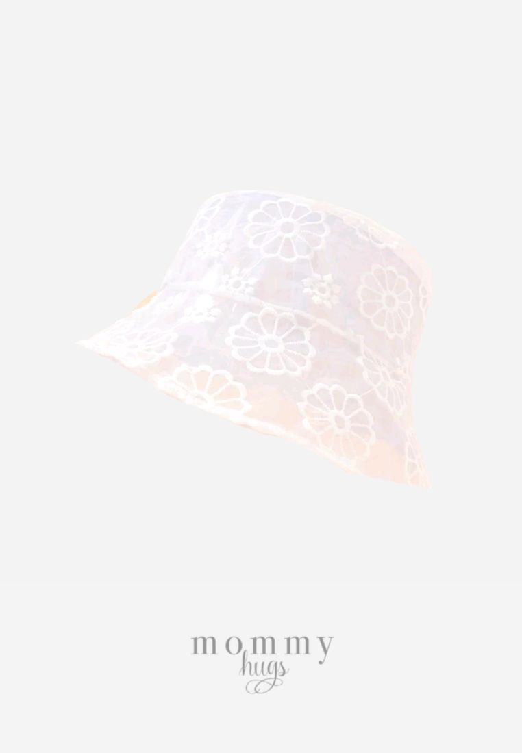 White Lace Bucket Hat