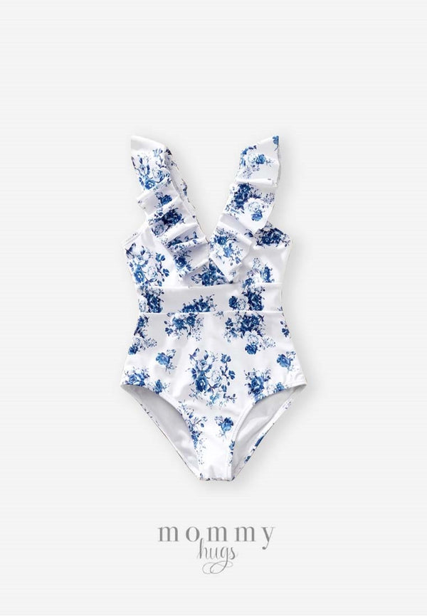Buds and Blooms One Piece Swimsuit for Girl