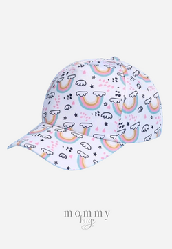 Rainbow Cap in White - One size