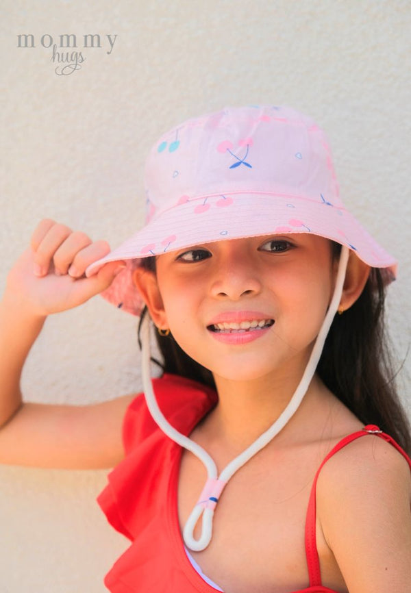 Pink Carmine Bucket Hat for Kids