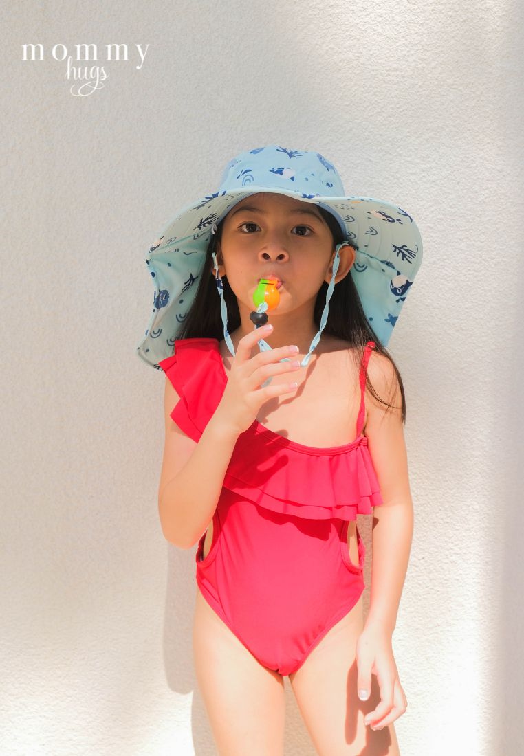 Blue Sea Sun Hat for Kids