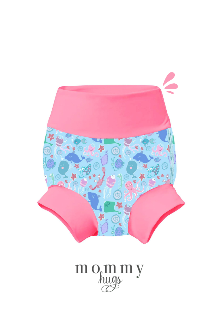 Beach Baby Diaper in Sea Gems