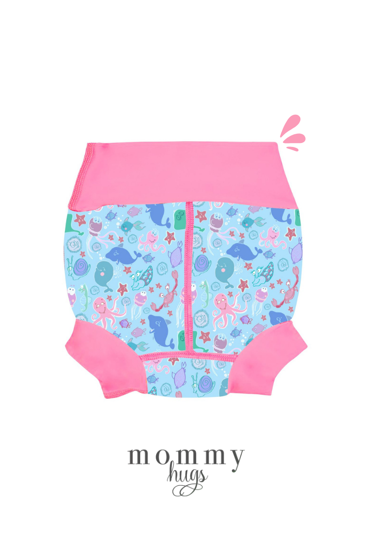 Beach Baby Diaper in Sea Gems