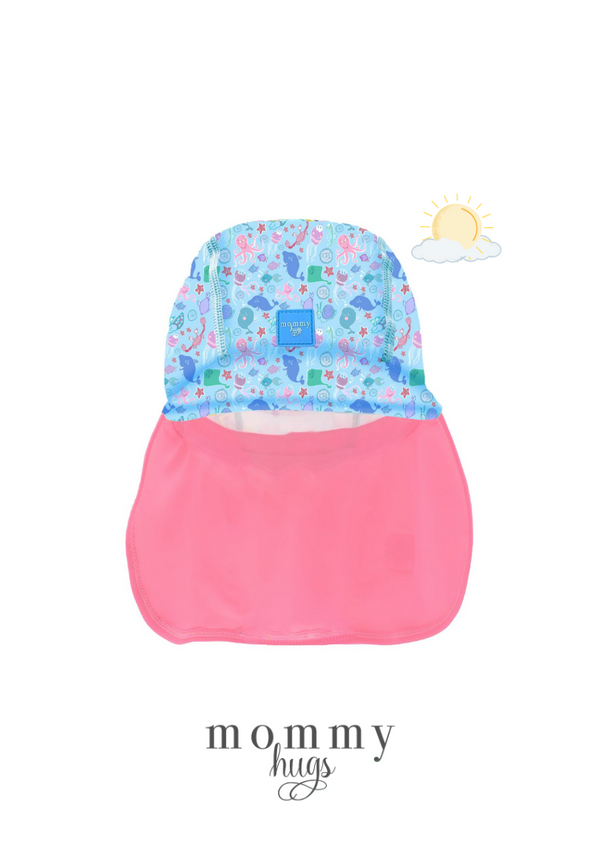 Beach Baby Sun Hat in Sea Gems