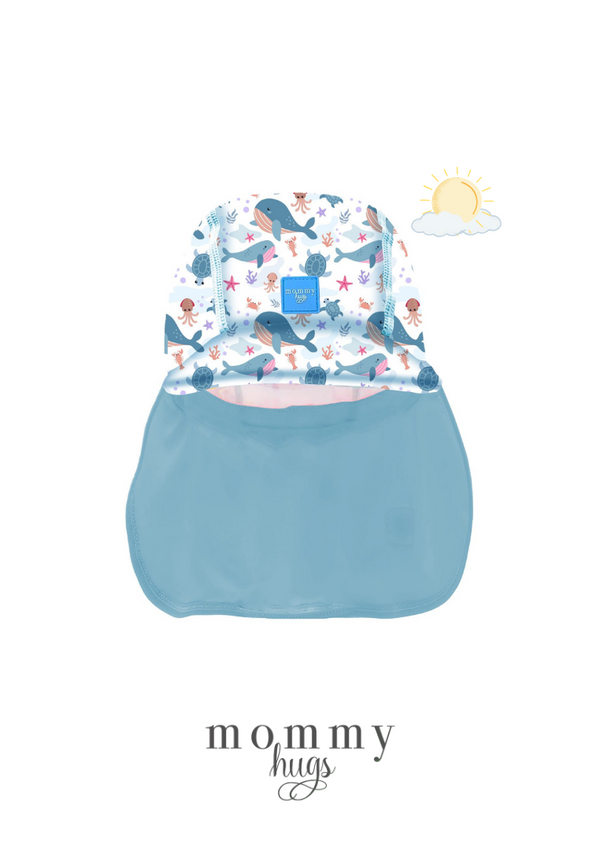 Beach Baby Sun Hat in Blue Giants