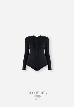 Black Pearl Zip-Up Rash Guard Twinning