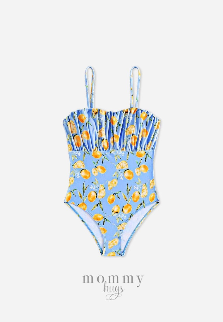 Lemon Summer Dream in Blue Swimsuit for Girls