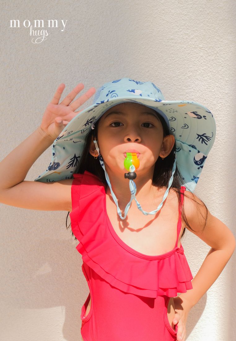 Blue Sea Sun Hat for Kids