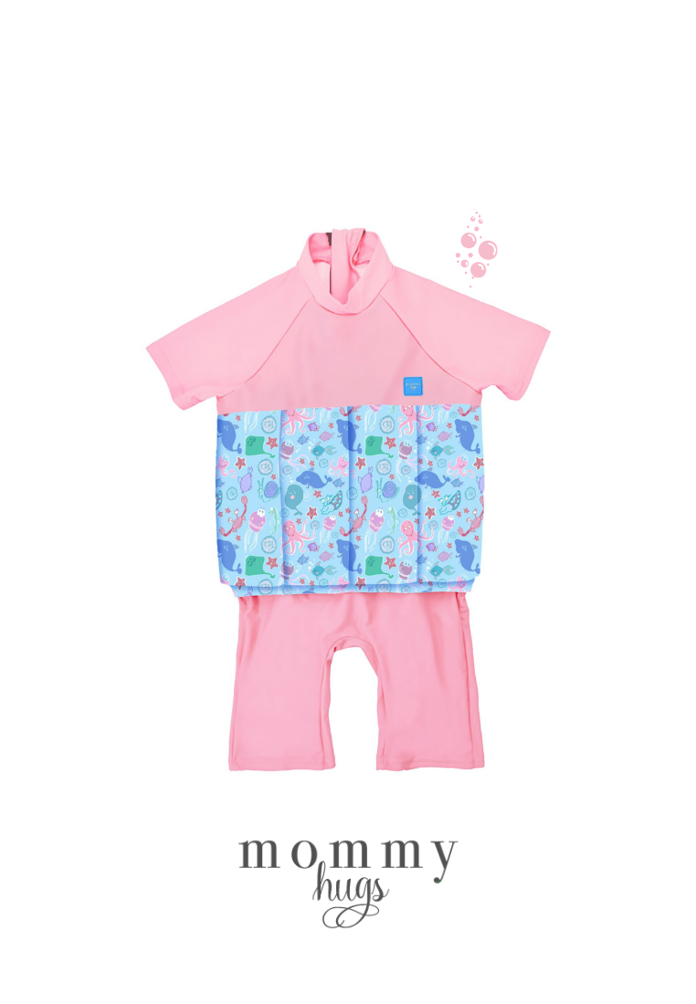 Beach Baby Rashguard Float in Sea Gems