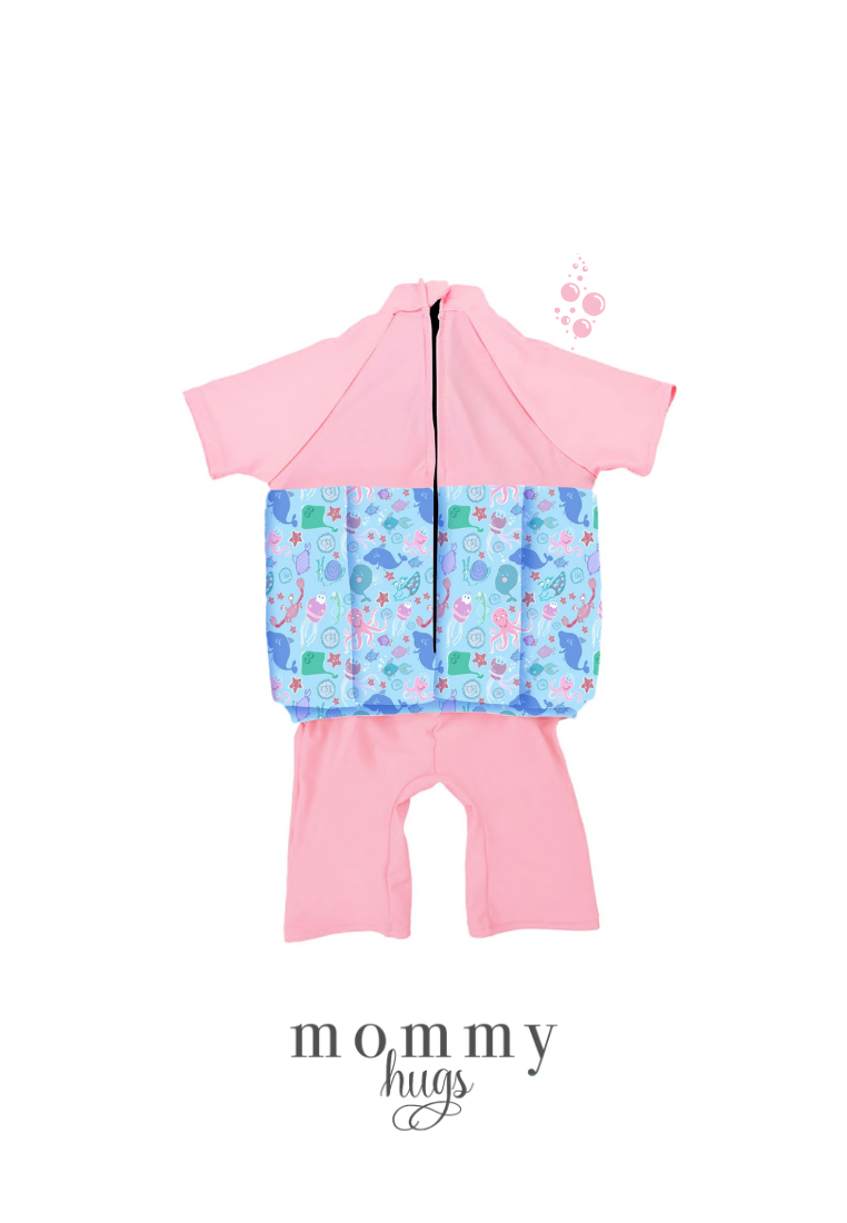 Beach Baby Rashguard Float in Sea Gems