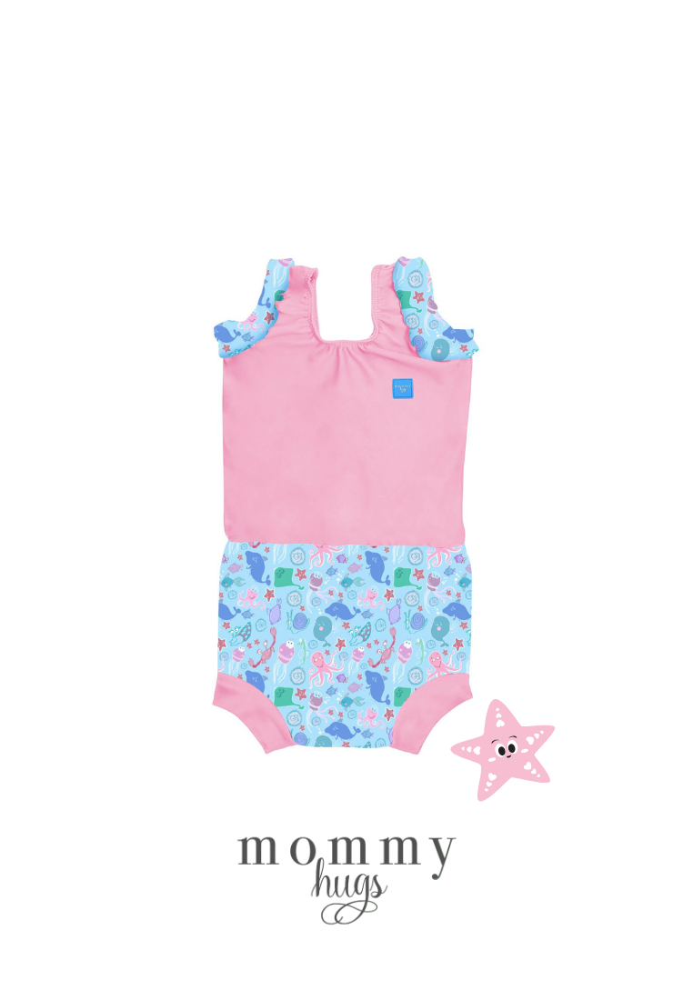 Beach Baby Swimsuit Diaper in Sea Gems