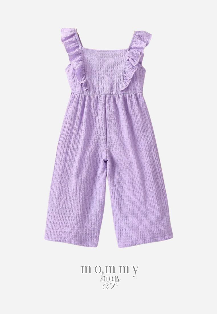 Ruffled Plum Playsuit for Girls