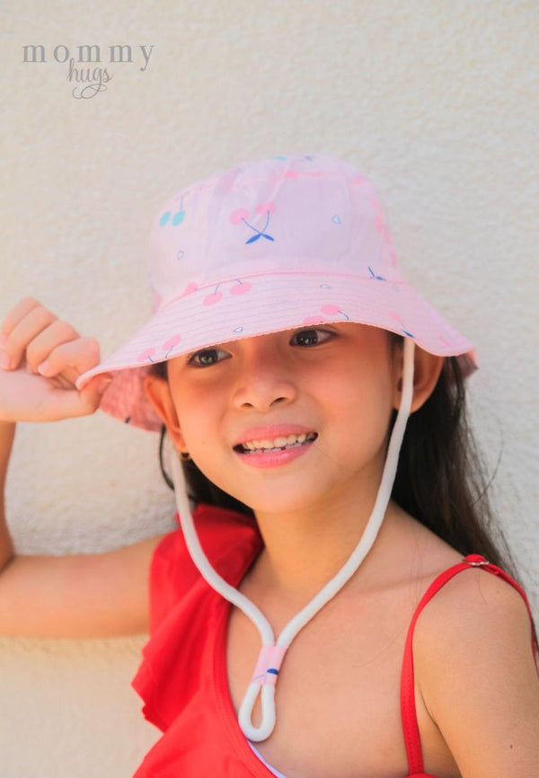 Pink Carmine Bucket Hat for Kids