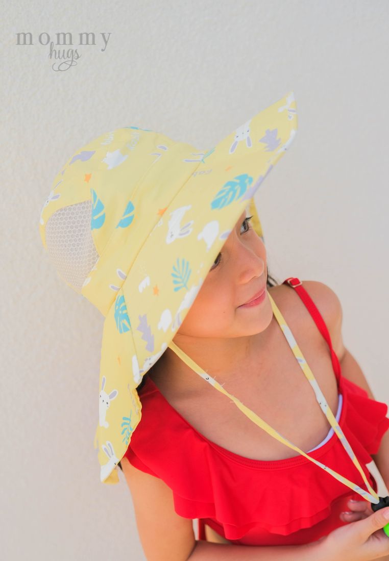 Yellow Bunnies Sun Hat for Kids