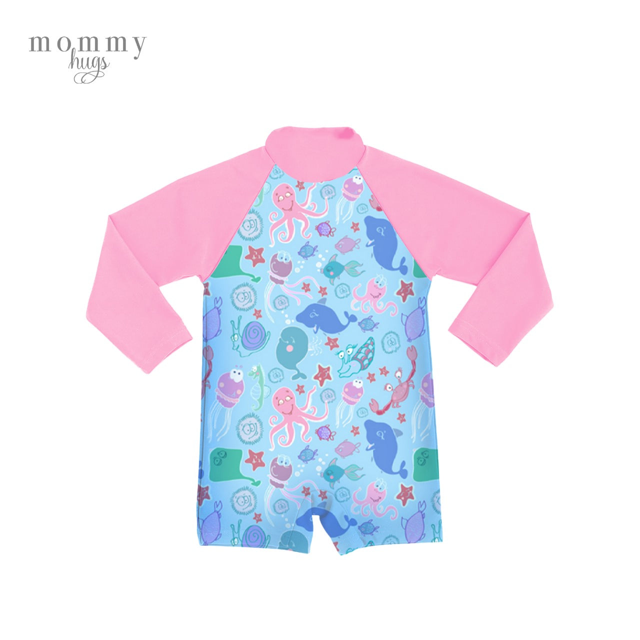 Beach Baby Aquazip Onesie in Sea Gems