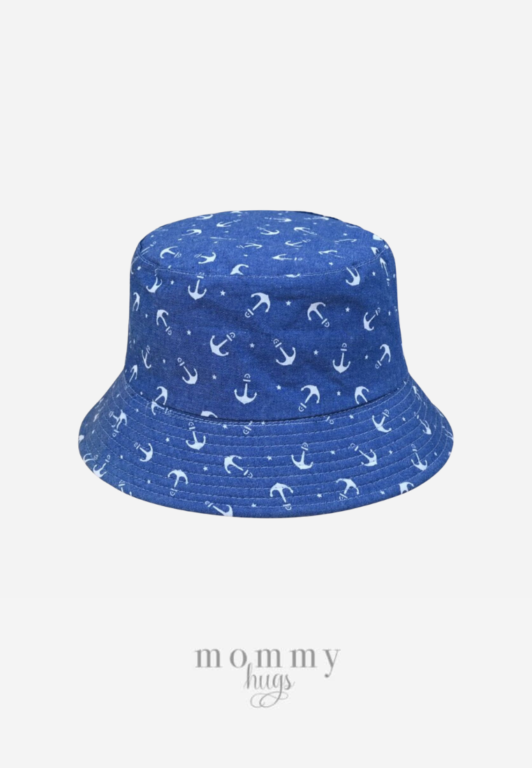 Anchor's Away Dark Blue Bucket Hat - One Size