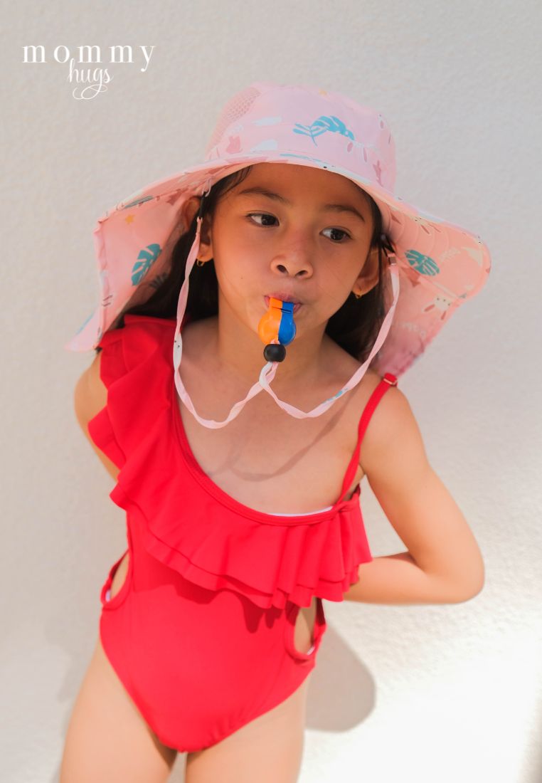 Pink Bunnies Sun Hat for Kids