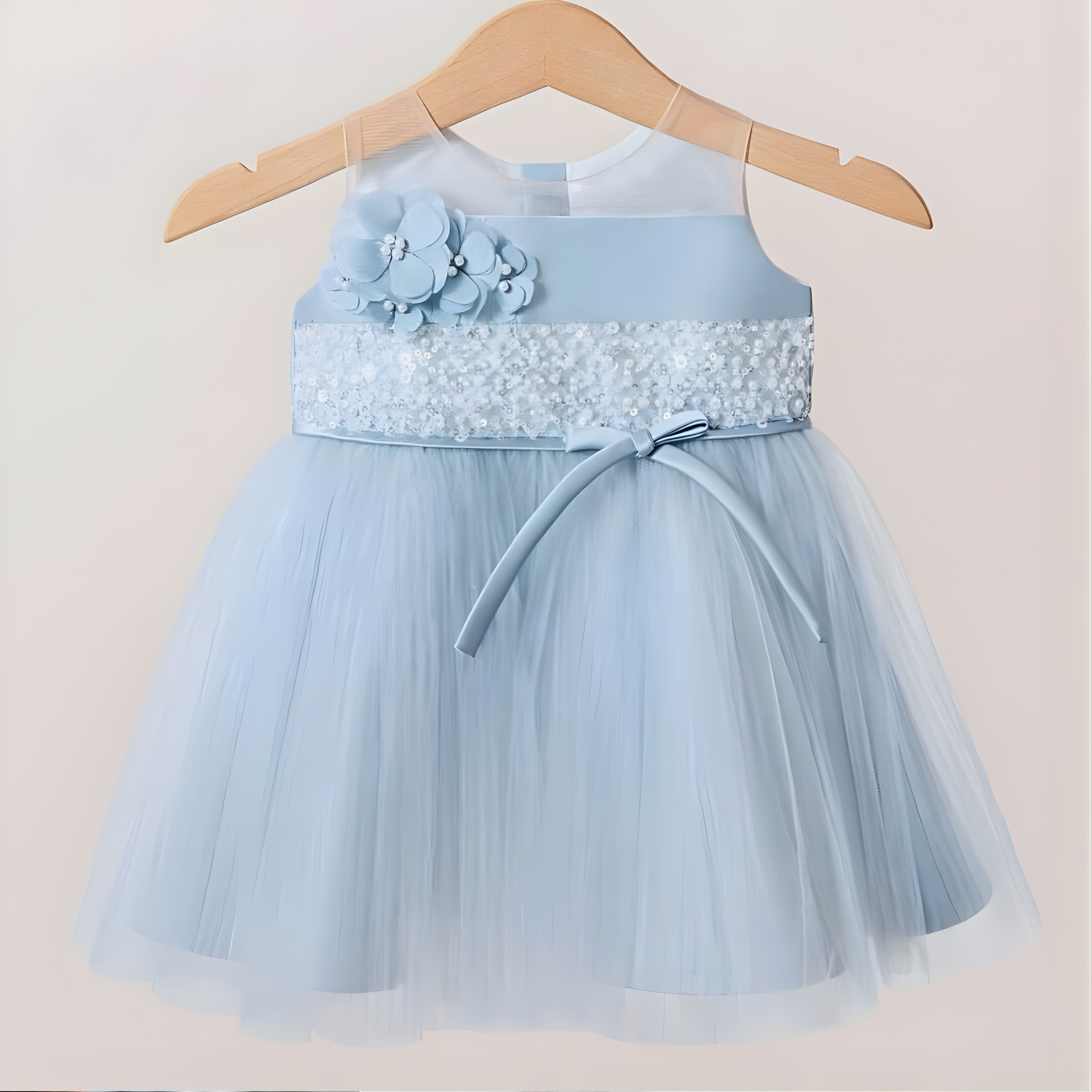 Blue Frosted Petals Fairy Dress