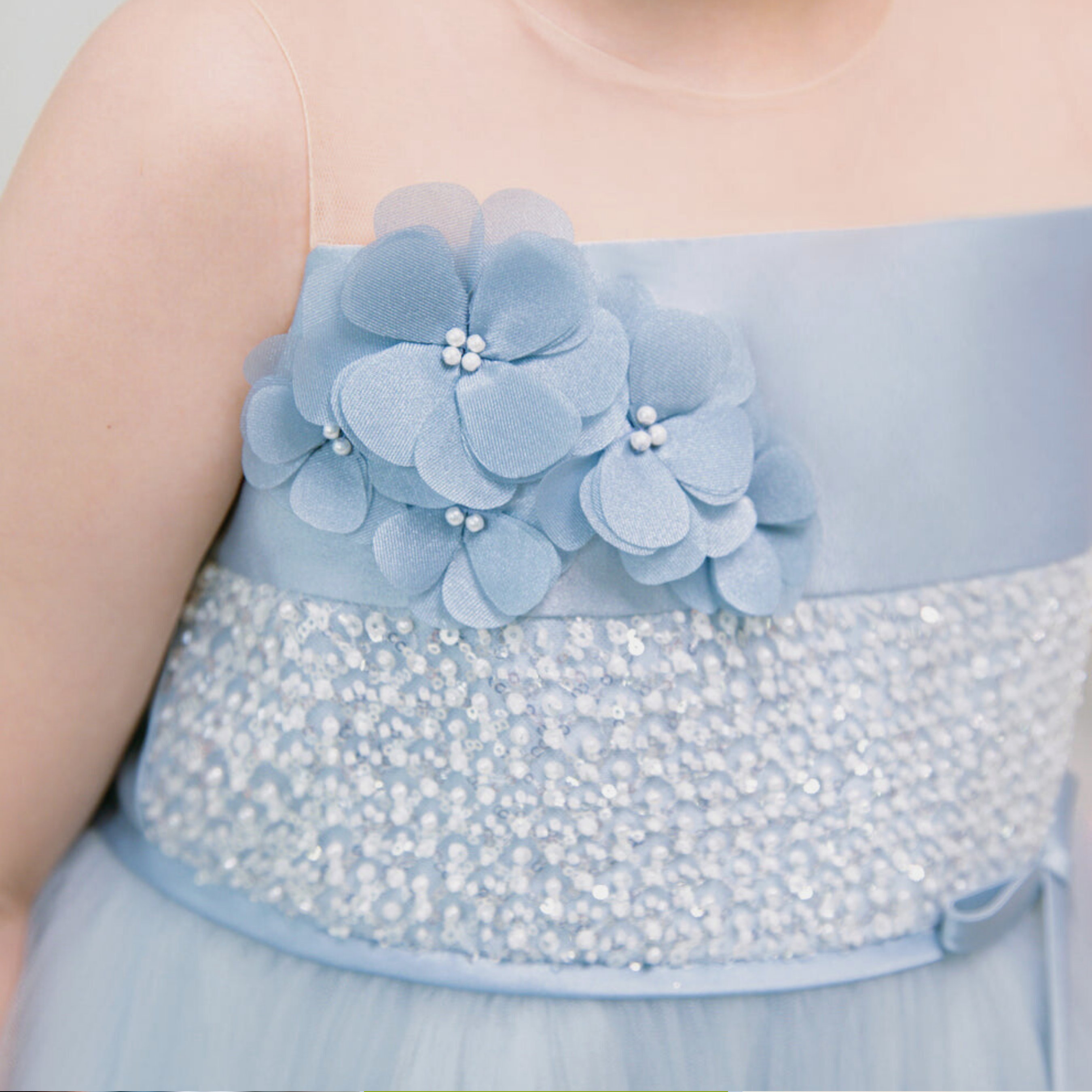 Blue Frosted Petals Fairy Dress