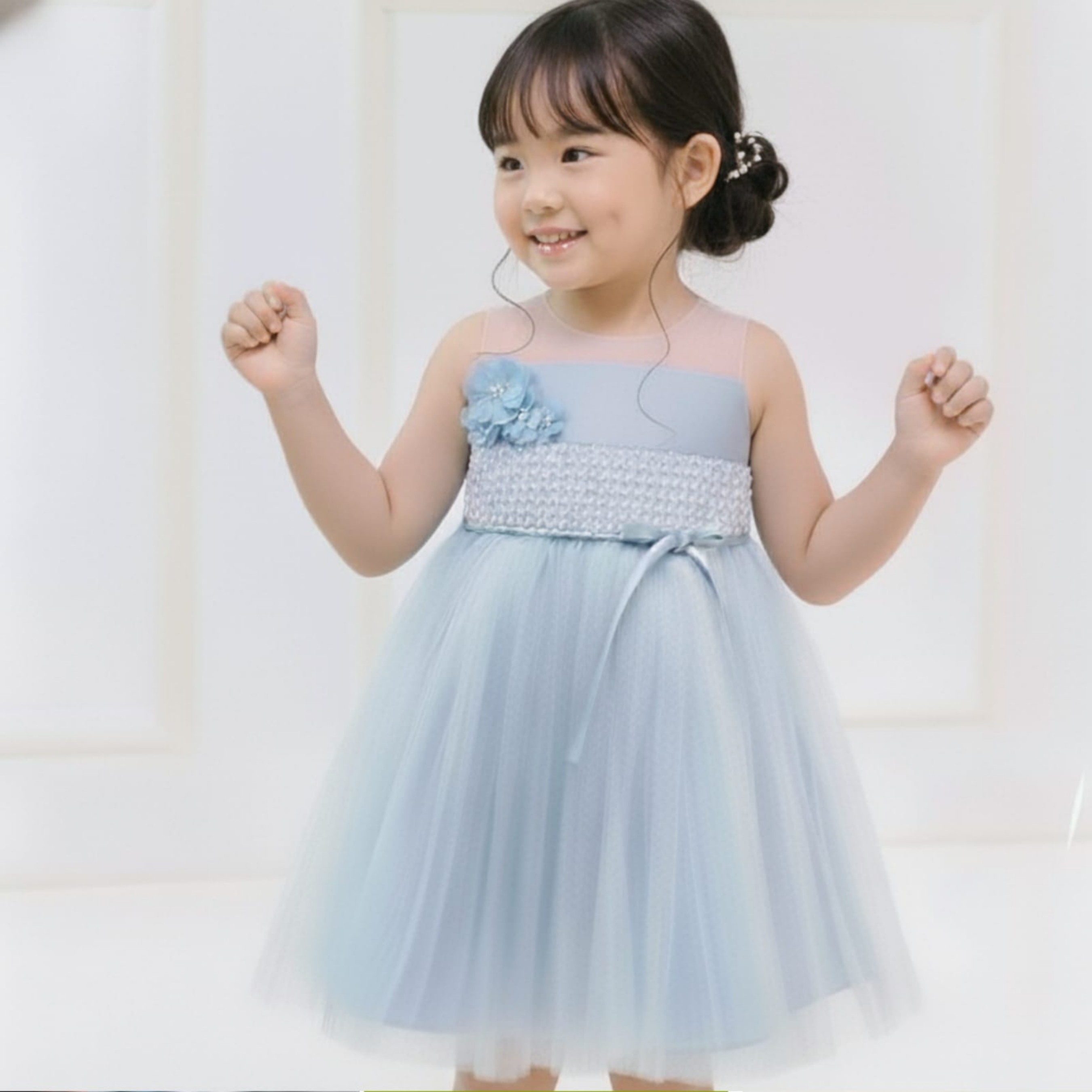 Blue Frosted Petals Fairy Dress