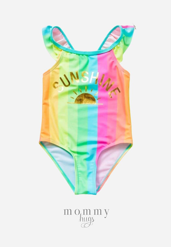 Sunshine and Rainbow Swimsuit for Young Girls