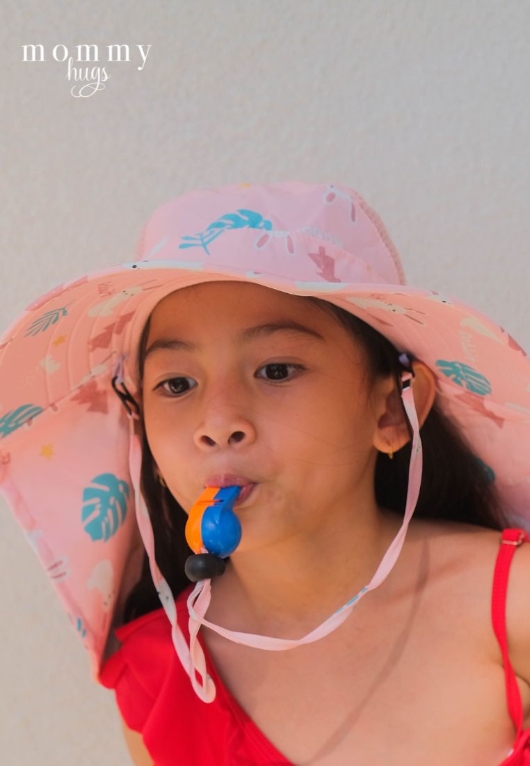 Pink Bunnies Sun Hat for Kids