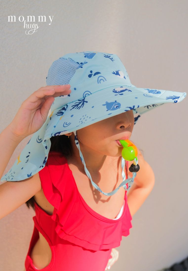 Blue Sea Sun Hat for Kids