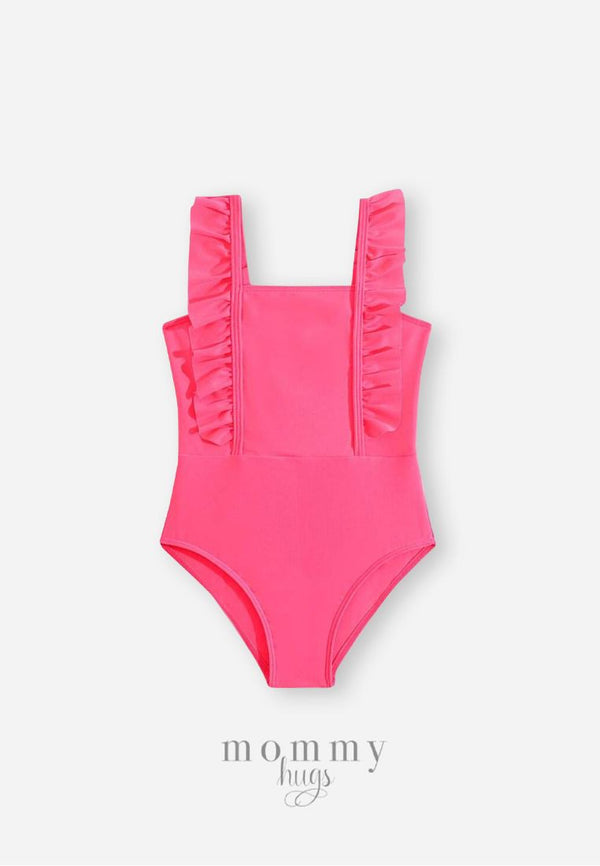 Posh Pink Swimsuit for Young Girls