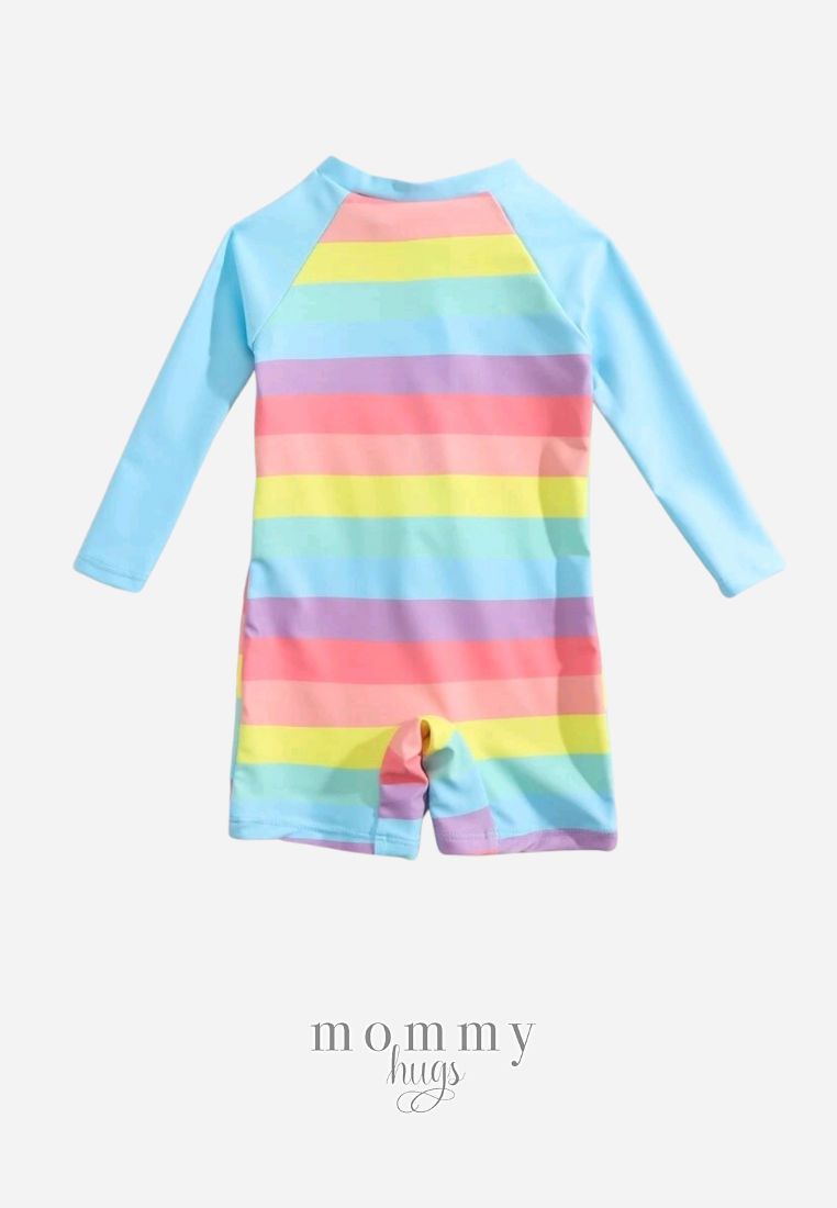 Kaleidoscope Stripes Rash Guard for Babies