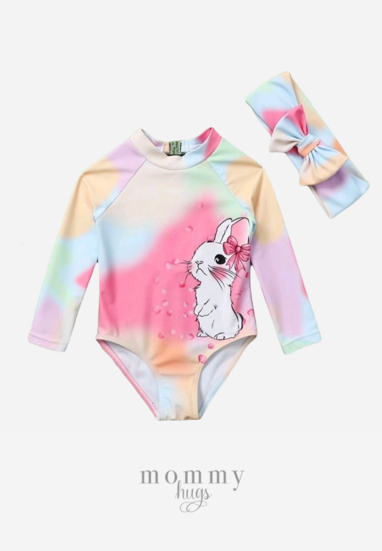 Honey Bunny Long Sleeves Rash Guard Swimwear