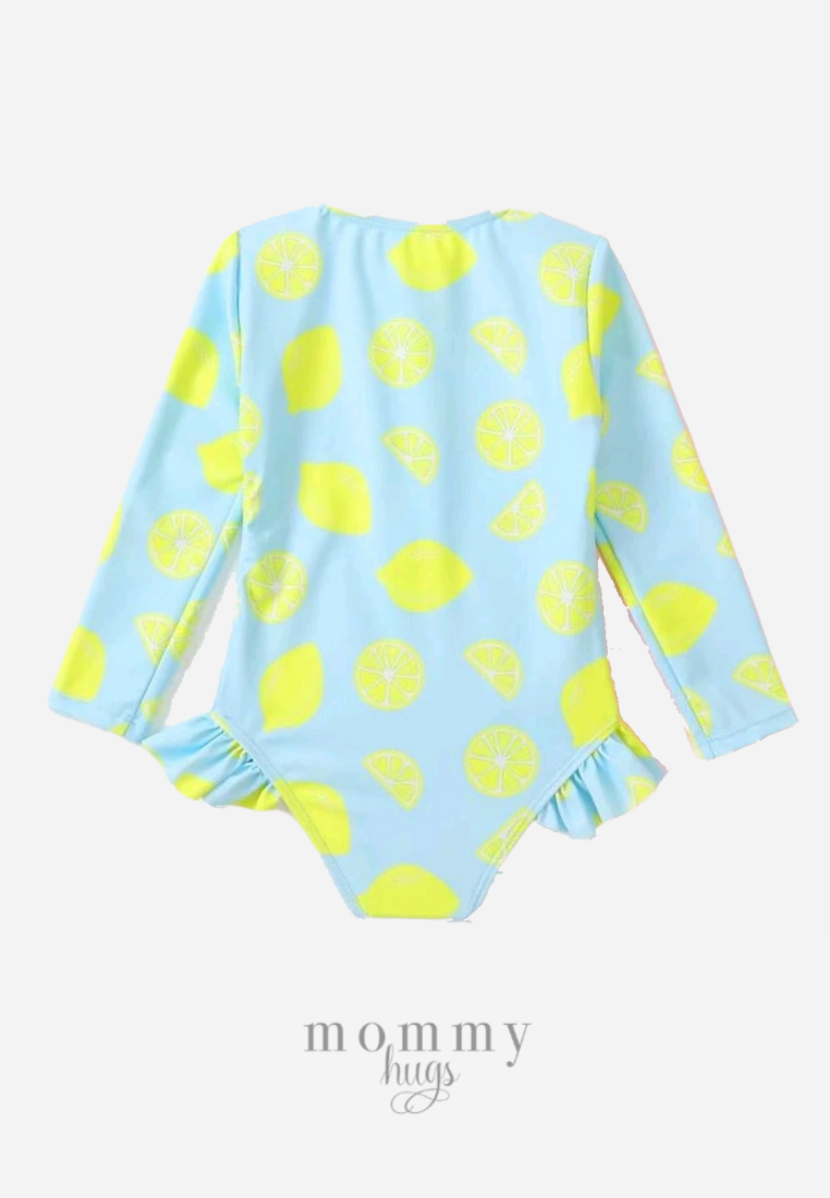 Lemonade Squeeze Rash Guard Swimwear for Girls