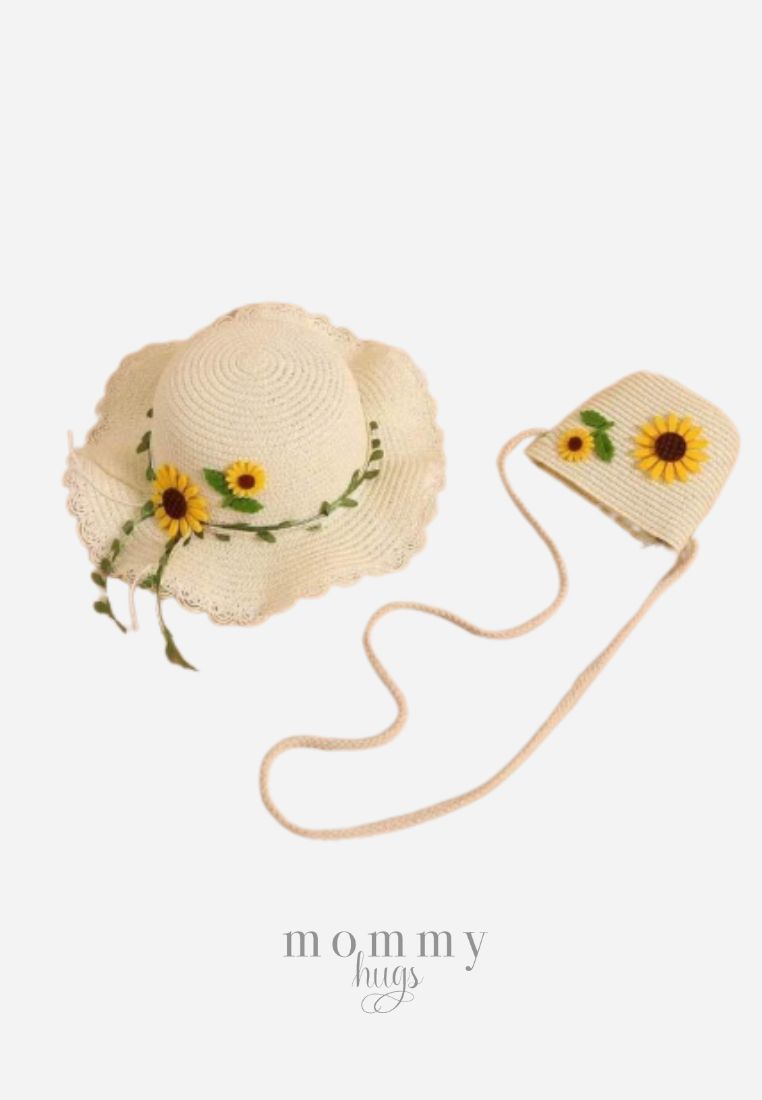 Sunflower Hat & Bag Set for Kids