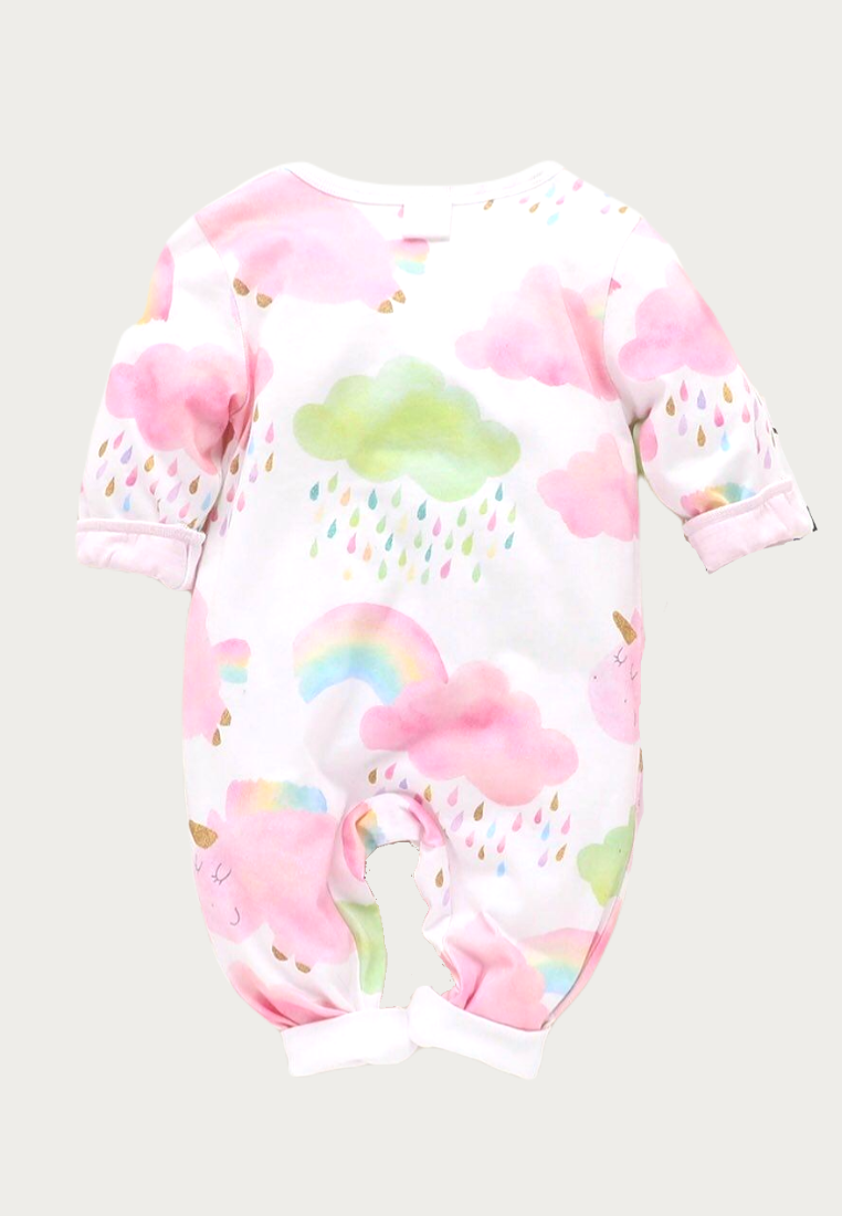 Rainbow Clouds Onesie Girls