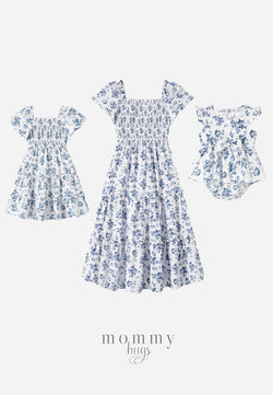 Forget-me-not Summer Dress/Romper for Mommy and Daughter