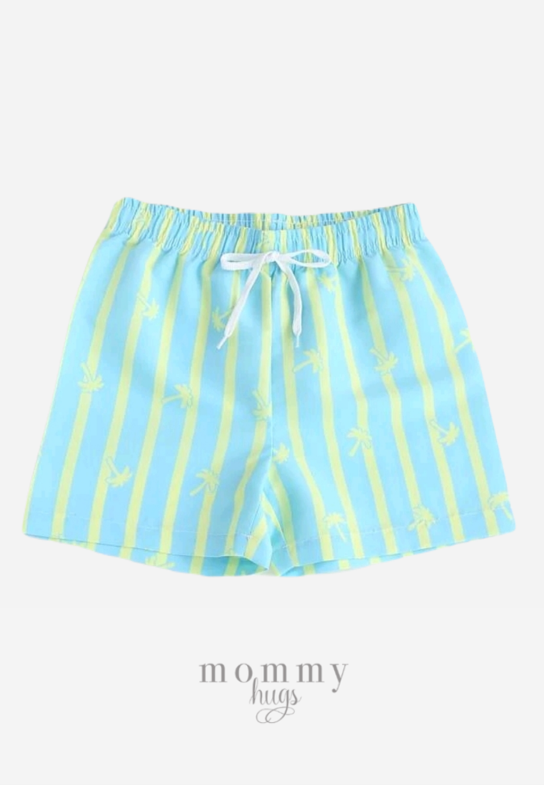 Sea Green Swim Shorts for Boys