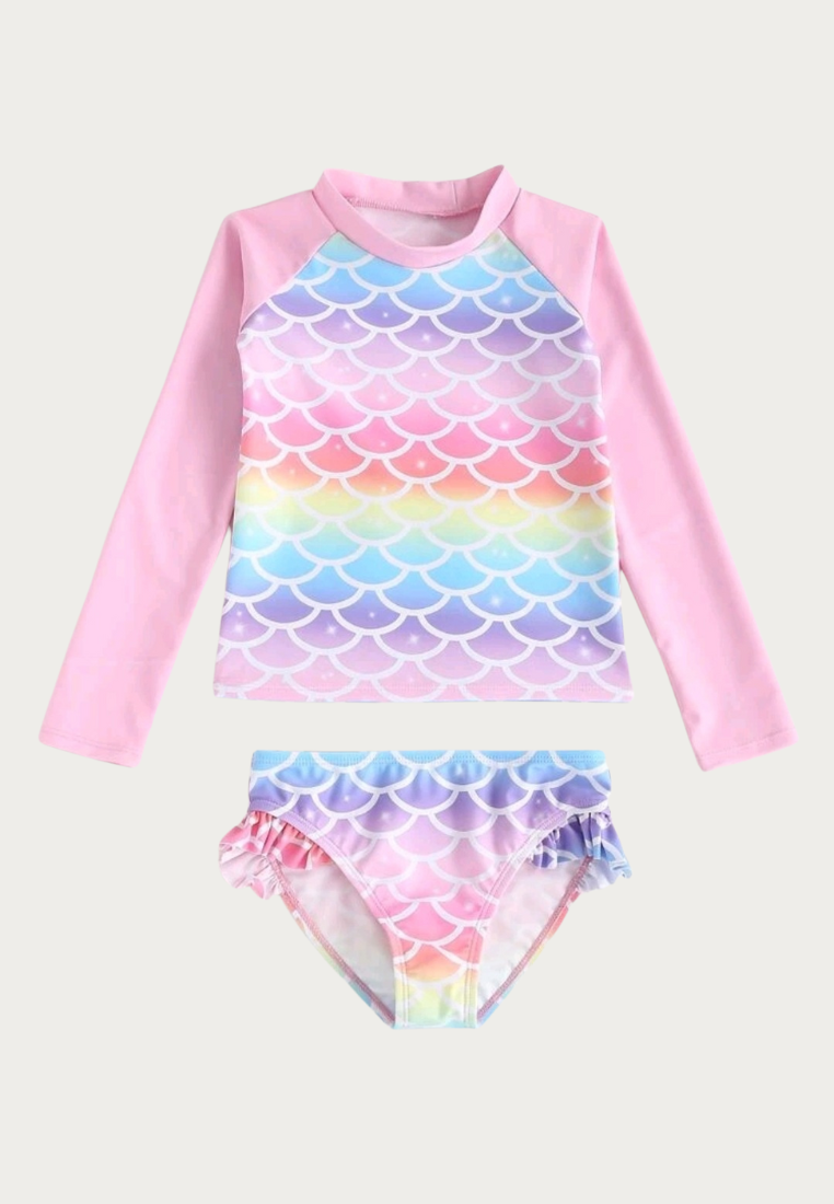 Mermaid Prism Rash Guard for Young Girls – MommyHugs