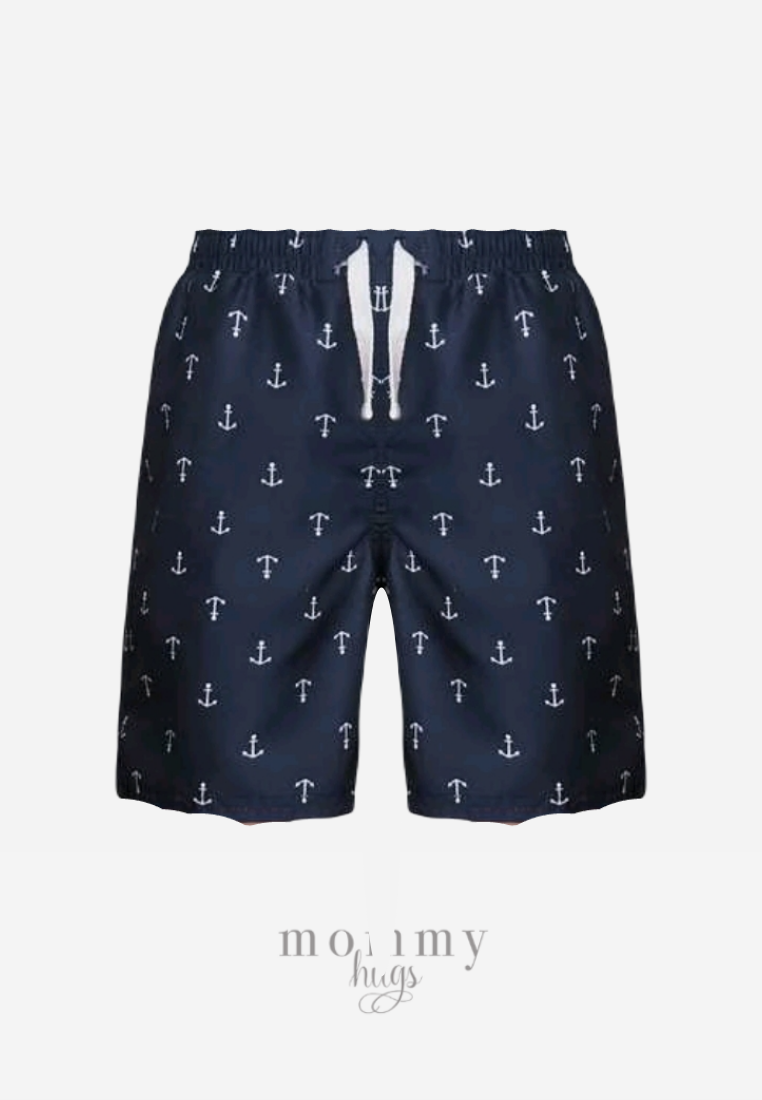 Navy Tiny Anchors Swim Shorts Boys