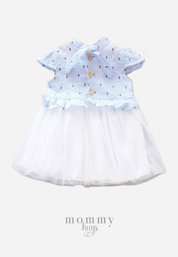 Baby Blue Tiny Fish with Tulle Dress