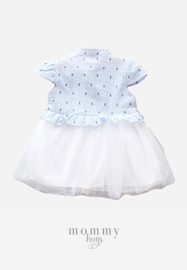 Baby Blue Tiny Fish with Tulle Dress