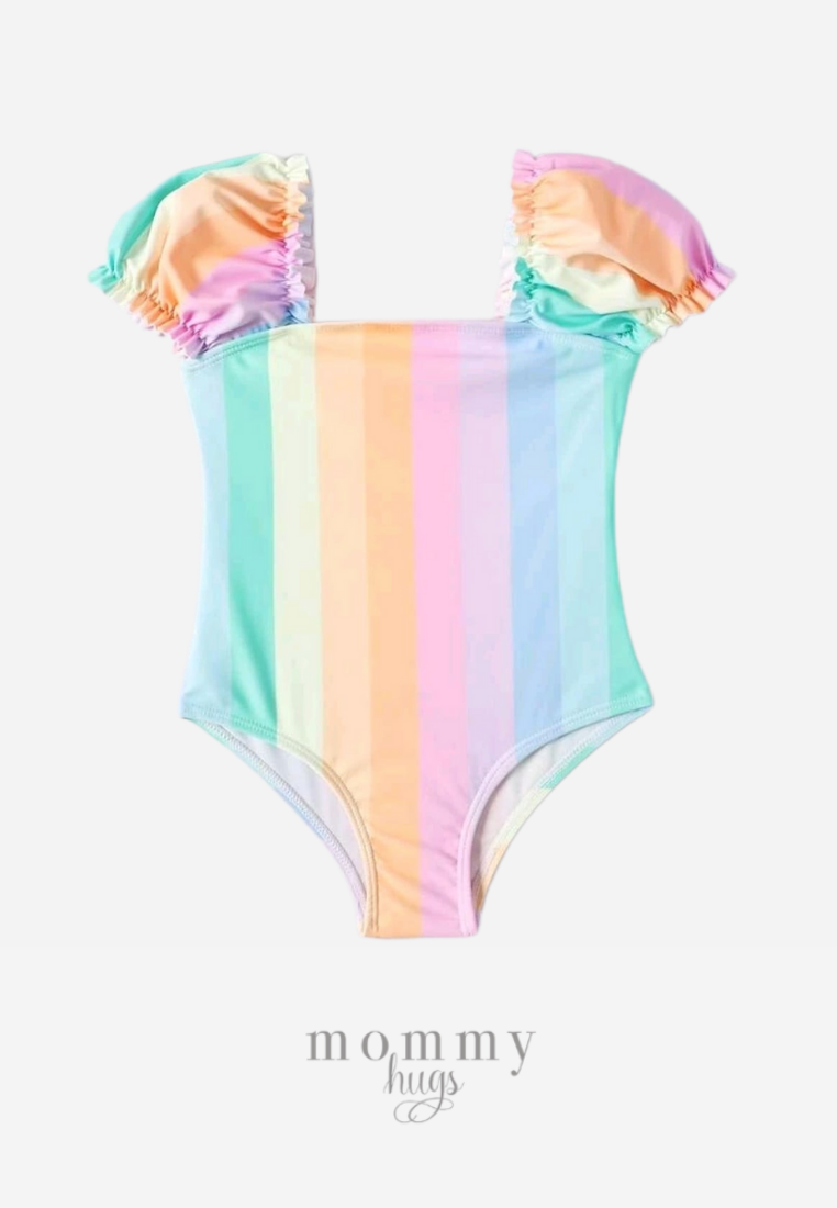 Sweet Candy Stripes Swimwear for Girls