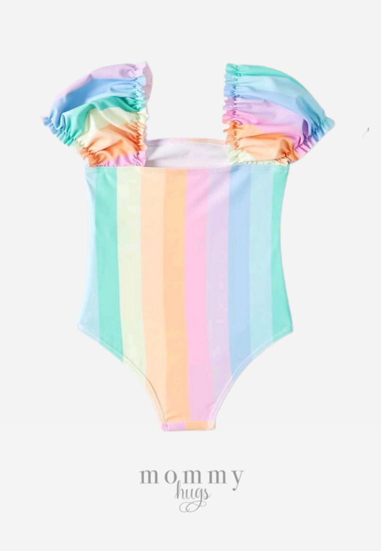 Sweet Candy Stripes Swimwear for Girls