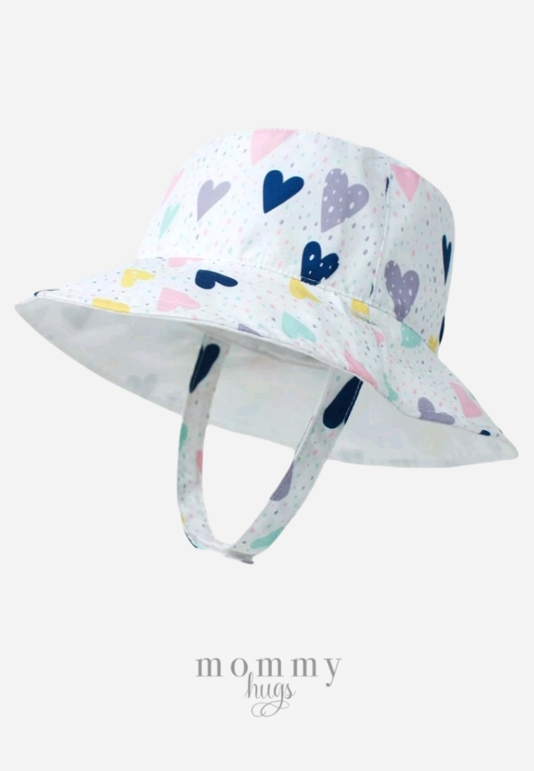 Hearts Reversible Bucket Hat - Toddlers