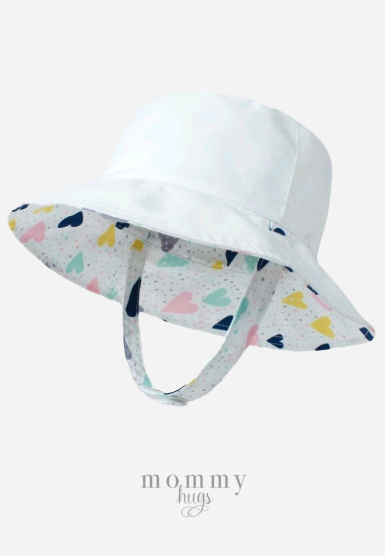 Hearts Reversible Bucket Hat - Toddlers