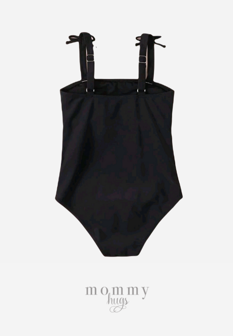 Black Ribbon Strings Two Swimwear