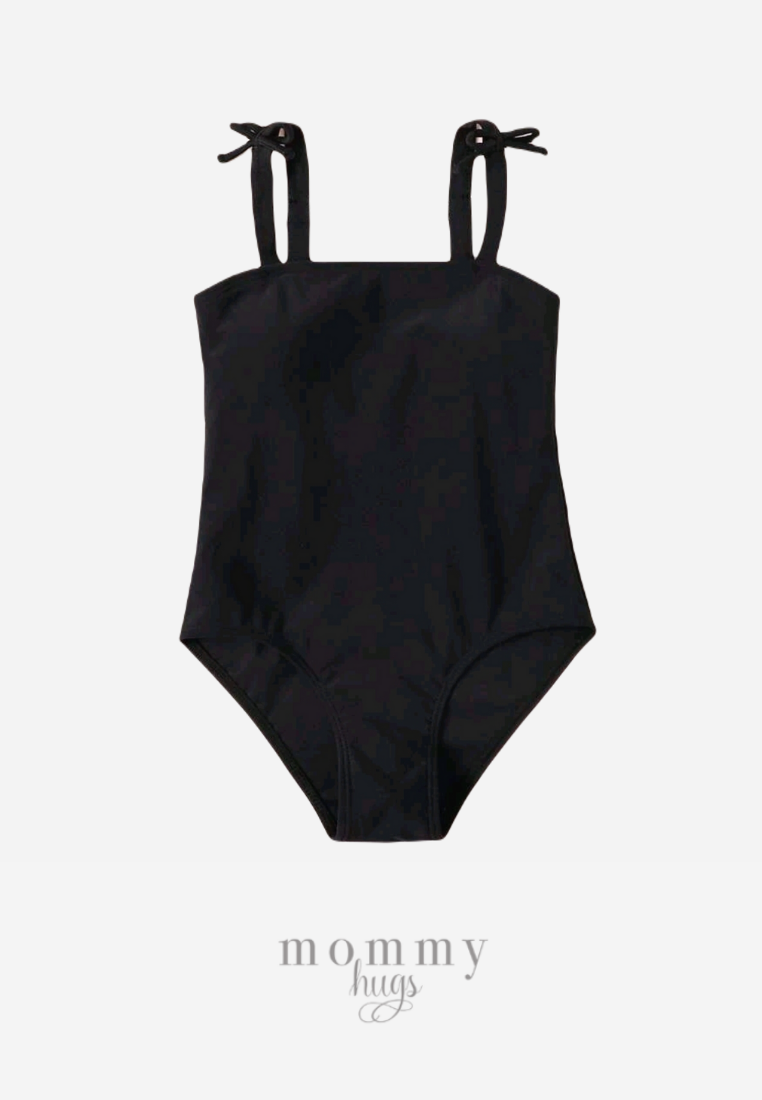 Black Ribbon Strings Two Swimwear