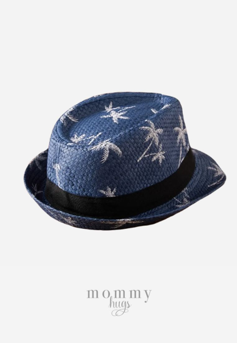 Navy Palm Cowboy Hat - One size