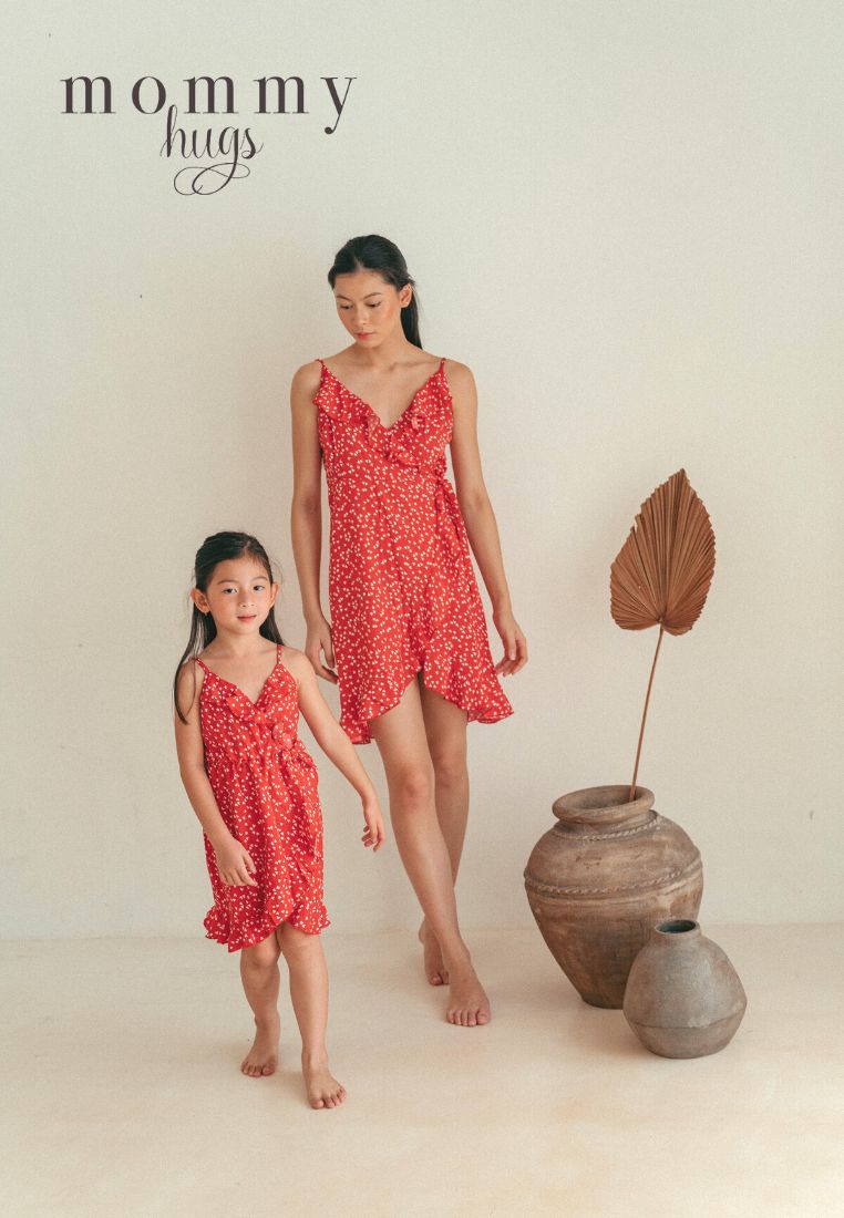 Valentine Red Frills Dress Mommy and Daughter