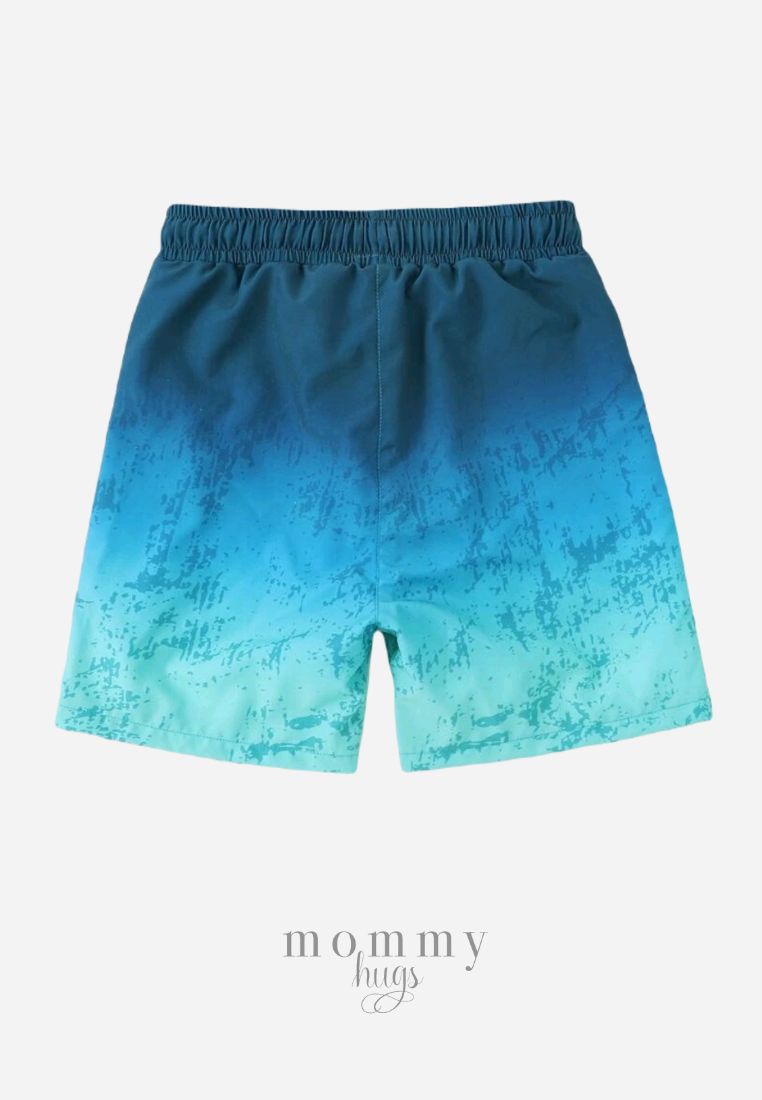 Blue Tidal Wave Swim Shorts for Teen Boys